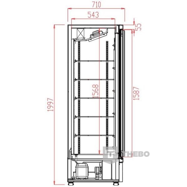 Glasdeur koelkast Combisteel 7455.2900 - 1