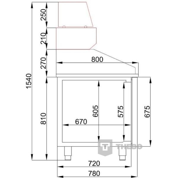 Pizzawerkbank Combisteel 7489.5230 - 3