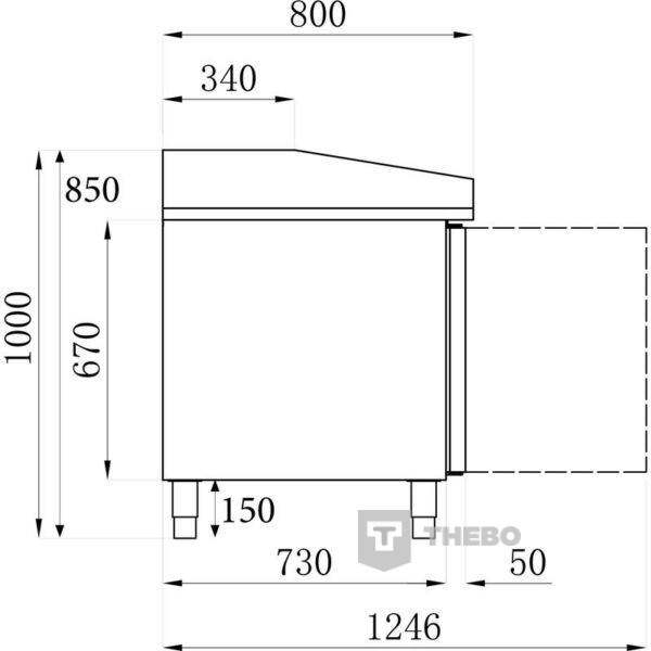 Pizzawerkbank Combisteel 7950.0042 - 2