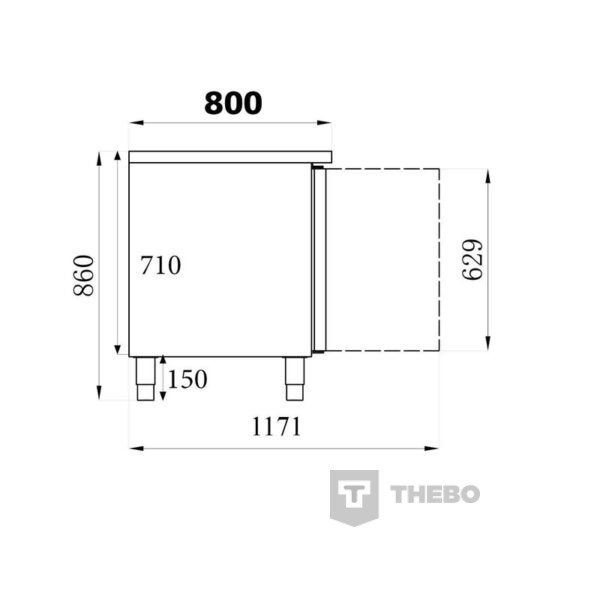 Bakkerskoelwerkbank Combisteel 7450.1220 - 1