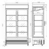 Glasdeur koelkast Combisteel 7455.1395 - 2