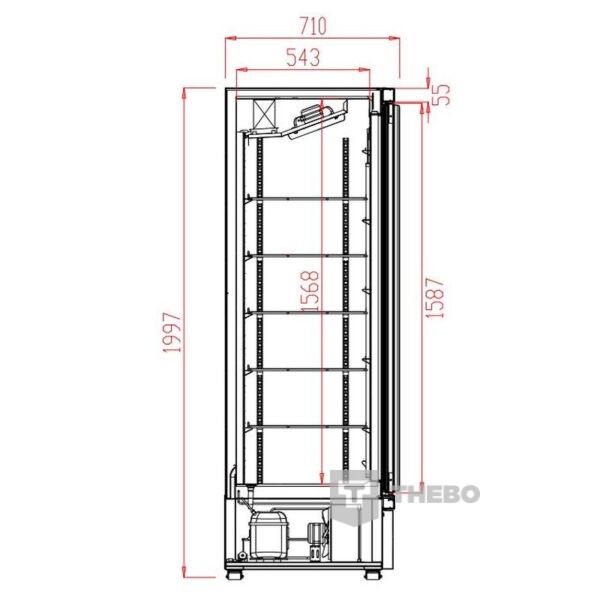 Glasdeur vrieskast Combisteel 7455.2214 - 1