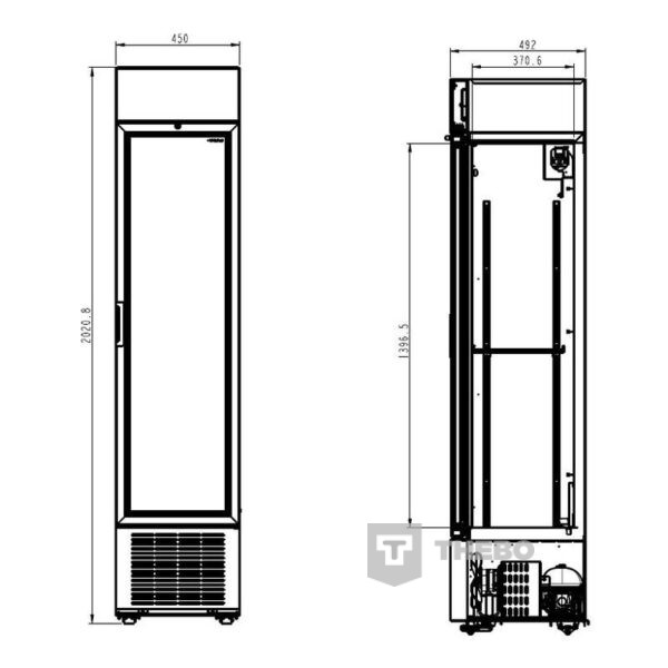 Glasdeur koelkast Combisteel 7464.0200 - 1