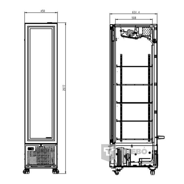 Glasdeur koelkast Combisteel 7464.0210 - 1