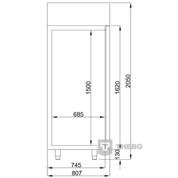 Glasdeur koelkast Combisteel 7489.5025 - 1