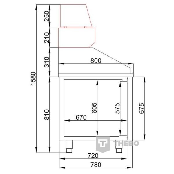 Pizzawerkbank Combisteel 7489.5225 - 3