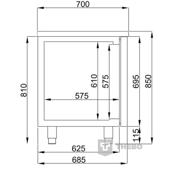 Koelwerkbank Combisteel 7489.5585 - 1