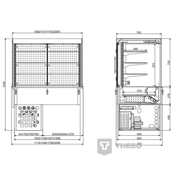Drop-in vitrine Combisteel 7495.0120 - 1