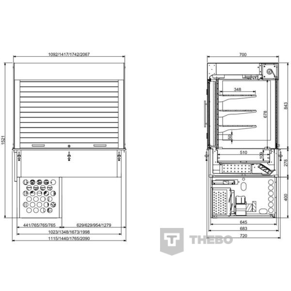 Drop-in vitrine Combisteel 7495.0155 - 1