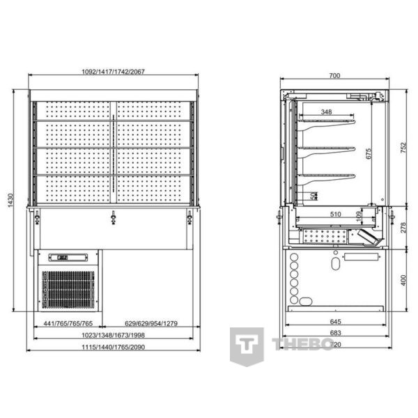 Drop-in vitrine Combisteel 7495.0170 - 1