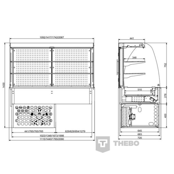Drop-in vitrine Combisteel 7495.0200 - 1